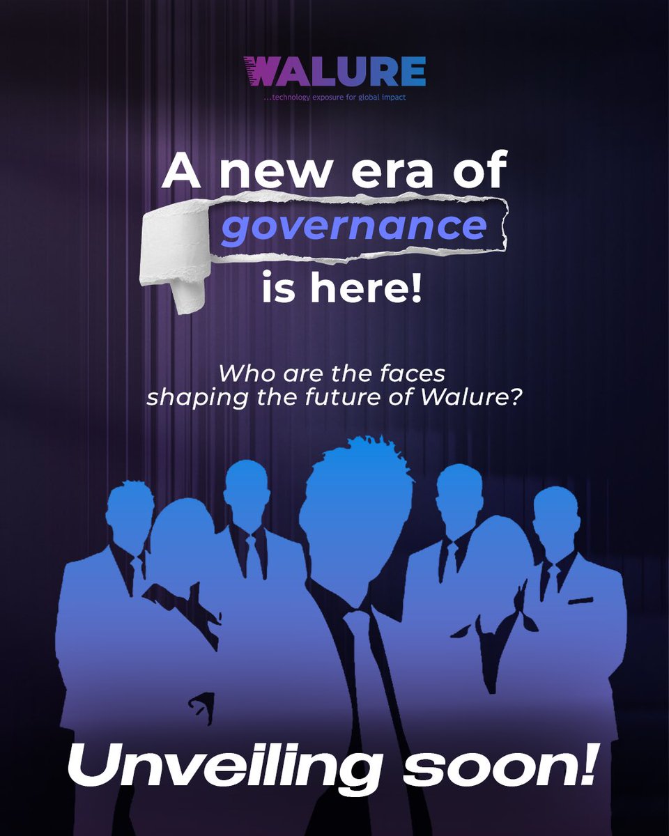 Walure_'s tweet photo. Before we unveil the leaders, let’s unveil the vision.
Walure is about to take a huge leap of growth. 

We are expanding our footprint across the tech and media landscape, driven by a vision to redefine excellence on a global scale.
To this end, we have fortified our foundation. 

We have brought a fresh perspective to the boardroom to accelerate our digital impact and disrupt the status quo. 

Behind these avatars are seasoned industry titans, handpicked to steer our most ambitious chapter yet.

Get ready to meet the minds behind the next phase of Walure Group.

#WalureGroup #StrategicLeadership #Innovation #TechAndMedia #BoardInauguration #NextLevel