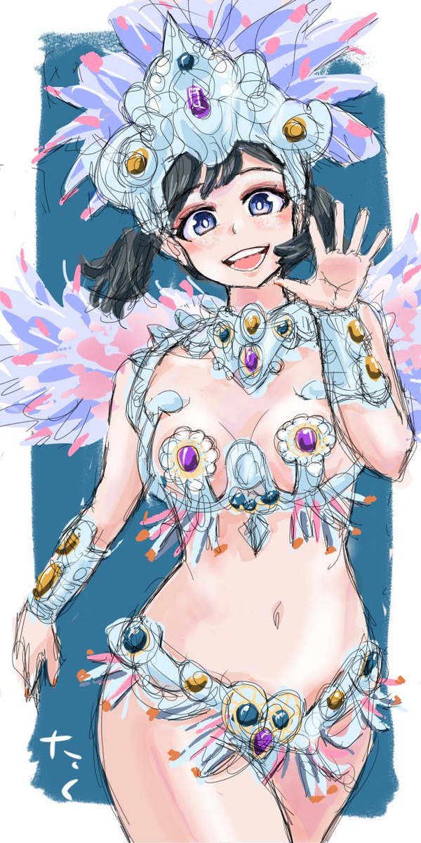 サンバガール87💃🏻完成  
#イラスト #illustration 