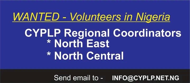 BE THE VOICE OF PEACE IN YOUR REGION!

Are you ready to lead?
Join us in bridging the gap between grassroots action and global impact.

How to Apply: send us letter of expression of interest to: 

partnership@cyplp.net.ng

“Small local actions spark big changes.” — Join us today!