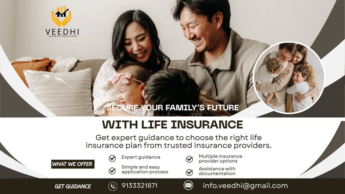 infoveedhid7's tweet photo. Secure your family’s future with the right life insurance plan. Get expert guidance and a simple application process with Veedhi.
📞 9133321871
📧 info.veedhi@gmail.com
#lifeinsurance #financialsecurity #insuranceplanning #familyprotection #futureplanning #veedhi https://t.co/chXDslxufc