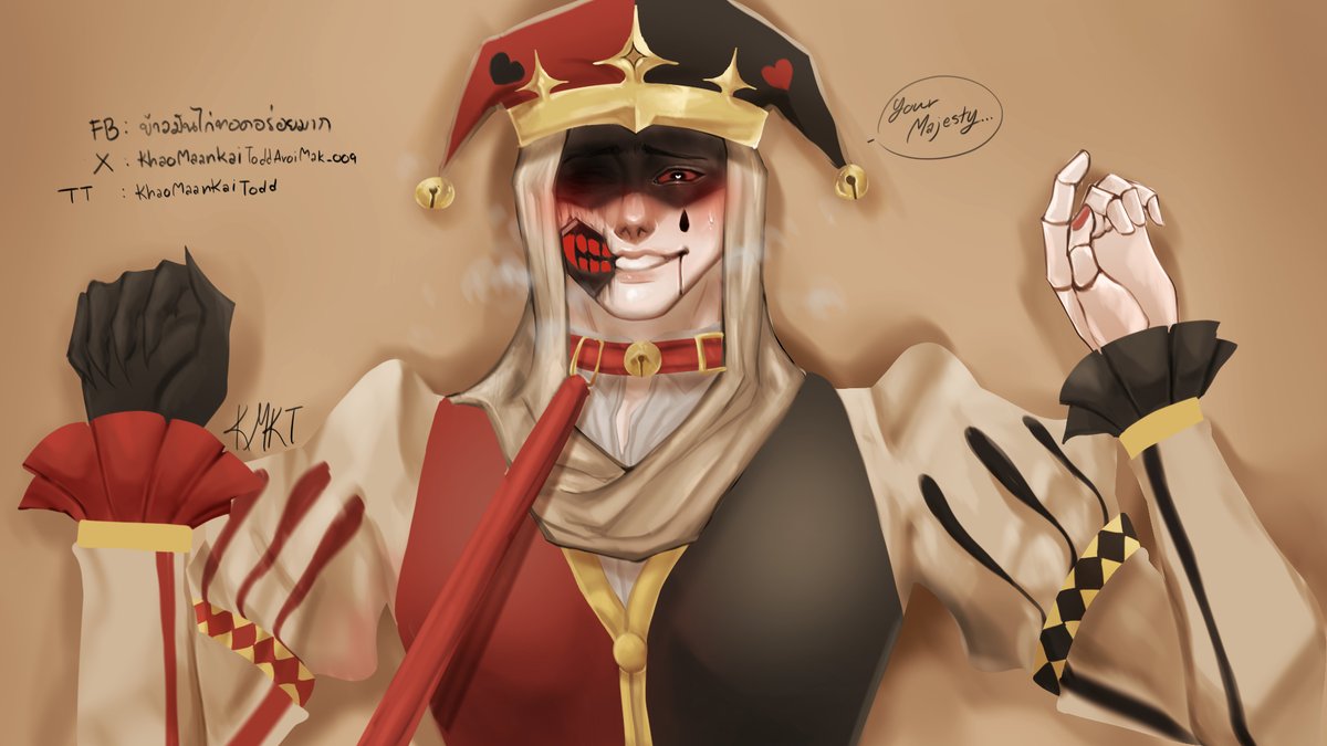 KhaoMaanKaitodd's tweet photo. The Drawing is finished and so am i.
#KingdomOfMarionettes #Jestyn https://t.co/P9XgZsfk2D
