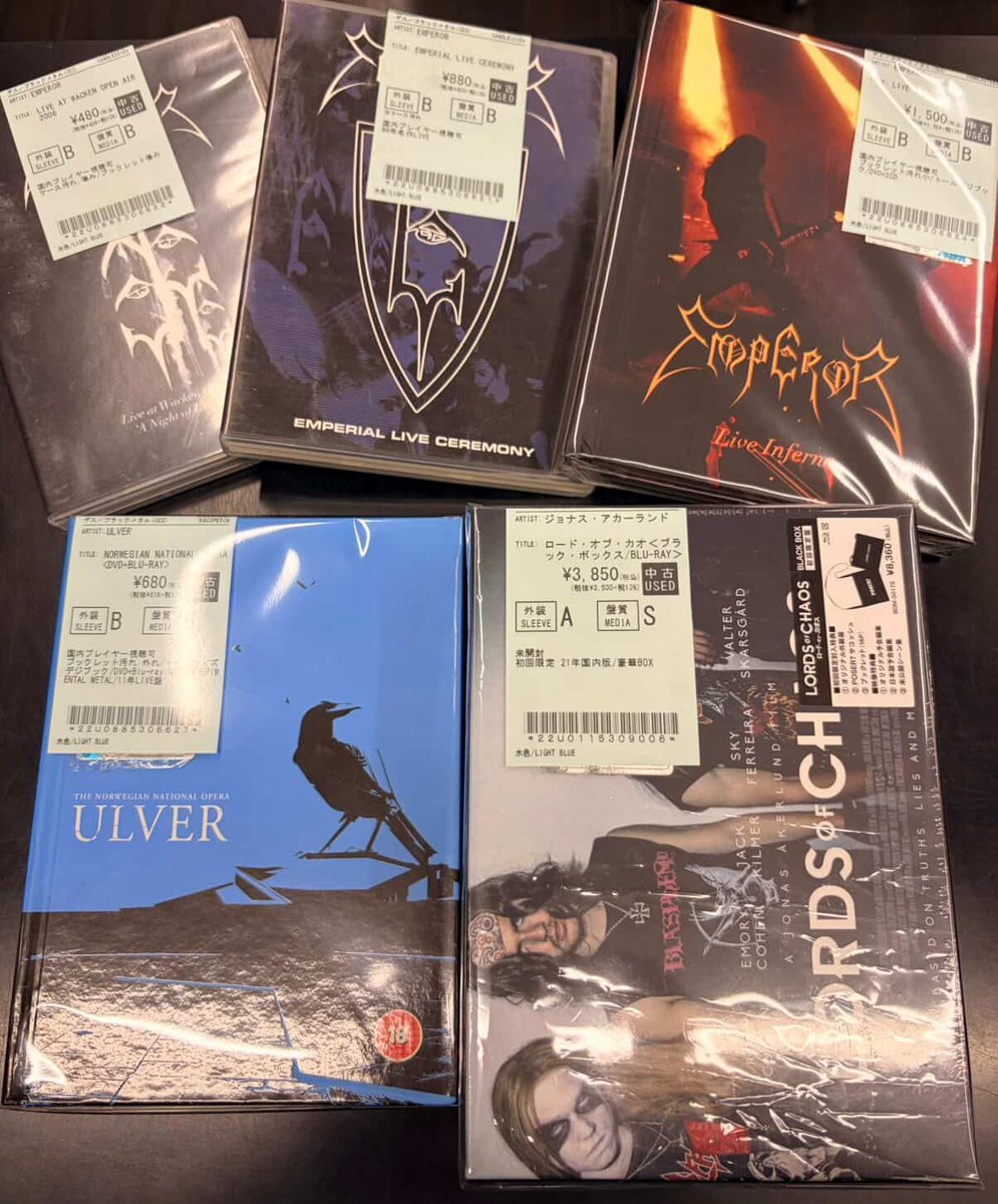 新着中古情報💿】 BLACK METALを中心に、10点以上中古DVD,Blu-rayが
