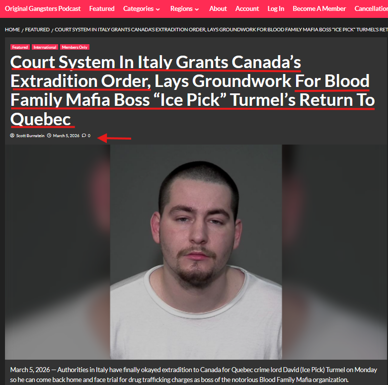 TheDebriefing17's tweet photo. 🤔Timelines Patterns the "ICE PICK" & Another node comes home.

Italy’s courts just approved Canada’s extradition order for Quebec gang boss David “Ice Pick” Turmel the 29-year-old head of the Blood Family Mafia who spent almost two years hiding across Europe and North Africa before Interpol grabbed him in Rome.

Under his watch, BFM:
• Pulled Quebec City street gangs together to challenge the Hells Angels’ 10% drug tax, lighting a war in March 2023 that still hasn’t stopped. 
• Took backing from the Rizzuto Sicilian clan in Montreal… until the Rizzutos made peace with the bikers in 2024 and cut him loose. 
• Cut deals with the Arab Power Gang and jailed Montreal boss Atna “2Pac” Onha to battle the Sicilians for extortion turf while most of Montreal’s hierarchy sits in jail waiting on a gangsterism + murder mega-trial.

Last week? Quebec police quietly arrested a dozen BFM members and associates on drug and pimping charges. 

This week? Italy signs the paper that lets the RCMP fly “Ice Pick” back to a Quebec cell.

That’s not random.
That’s Interpol + Italian courts + RCMP + Quebec gang units + a Montreal mafia trial all converging on one timeline node, almost exactly three years to the month since the war with the Hells Angels began.

The bikers, the Sicilians, the Arab crews, the street gangs same network, same files, same purge.

@Homeranger17 @DcLidstone