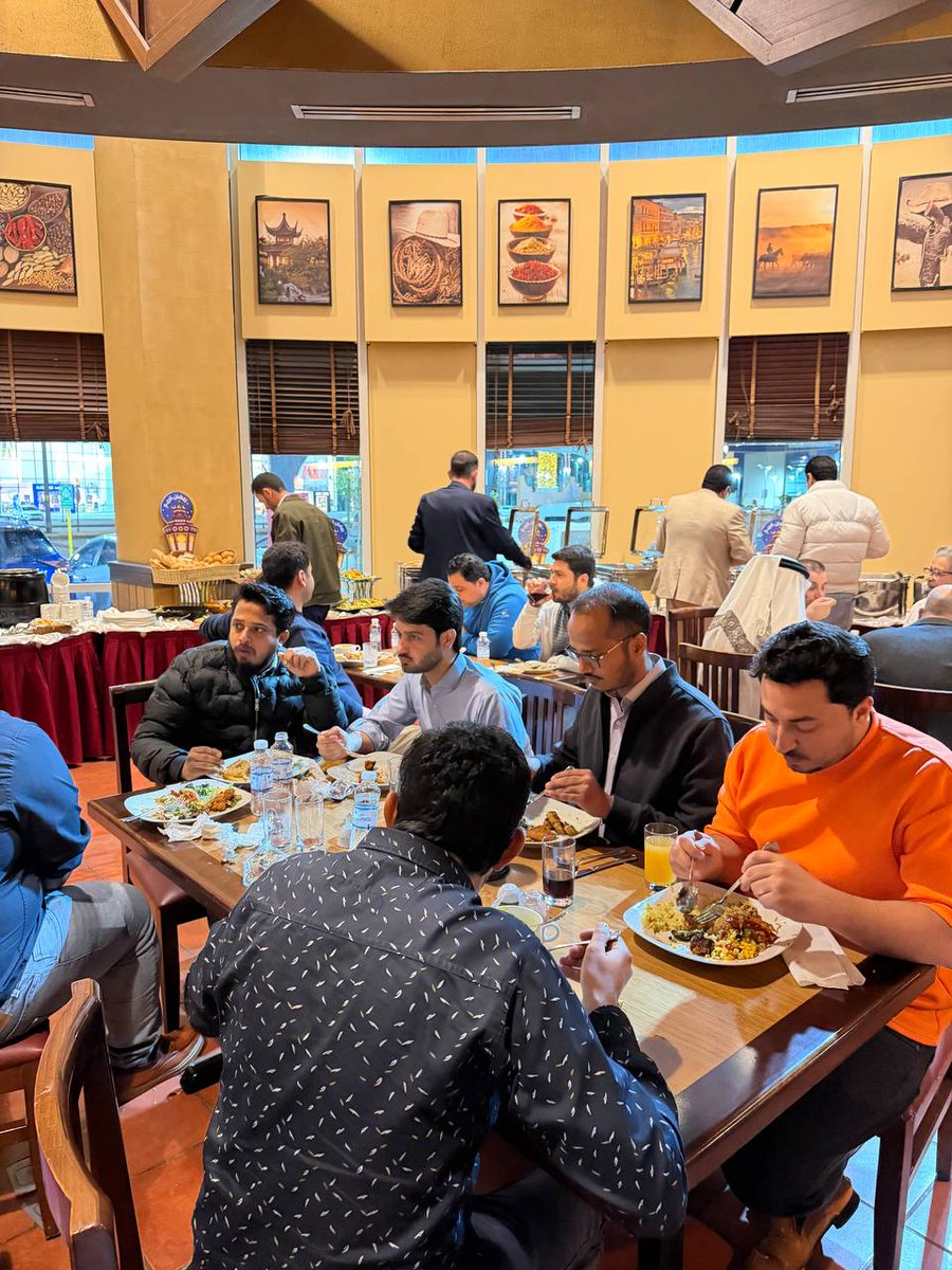 THABATCO26's tweet photo. Great food and great company, an evening of connection and appreciation at our company Iftar. Wishing everyone a blessed Ramadan.
 أمسية مميزة جمعت فريق العمل على مائدة الإفطار، في أجواء من الألفة والتقدير. رمضان مبارك للجميع🌙
#SaudiArabia #RamadanKareem #Thabatco https://t.co/zJ3Ybbg2kE