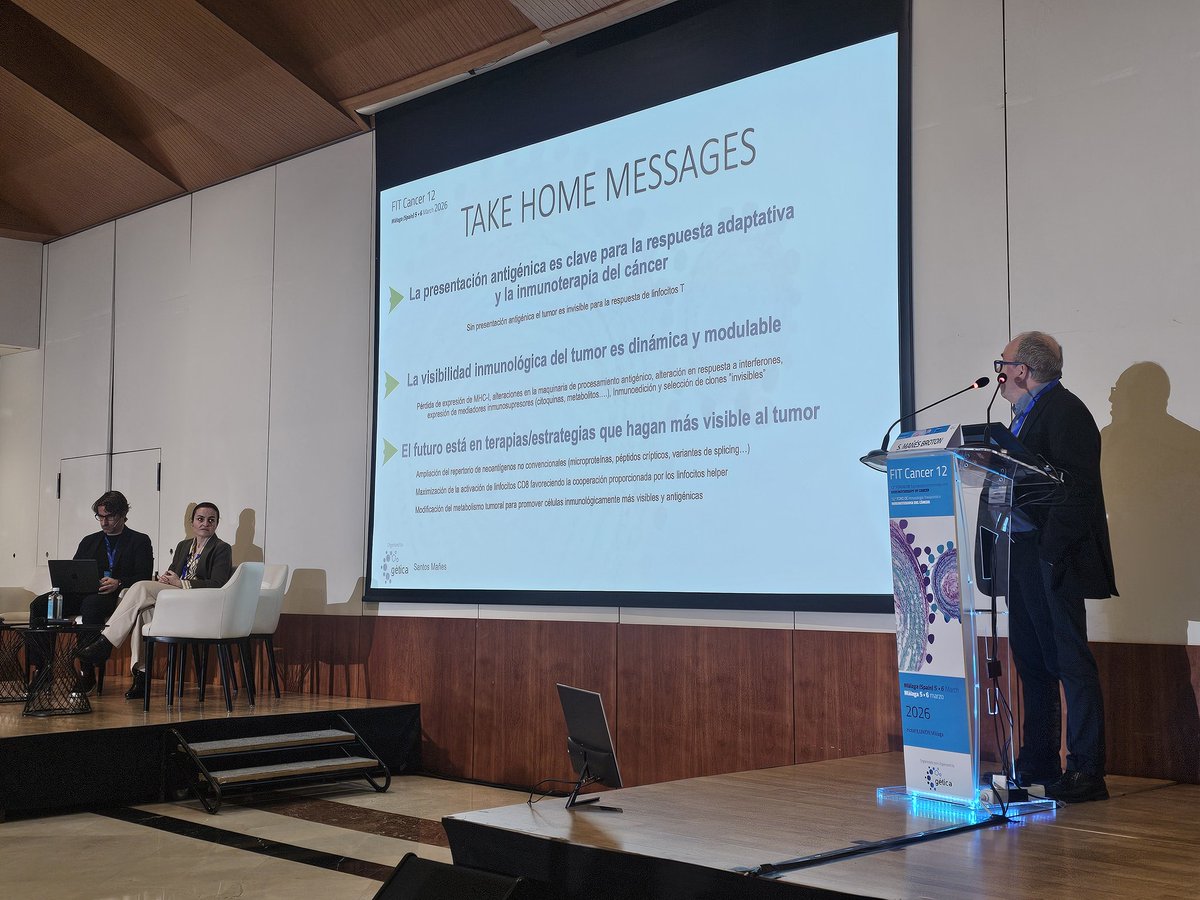La presentación antigénica es clave para la respuesta al cáncer aunque es dinámica y modulable, es el mensaje que nos transmite el dr Mañes al final de su presentación 

#GETICA
#FITCancer12