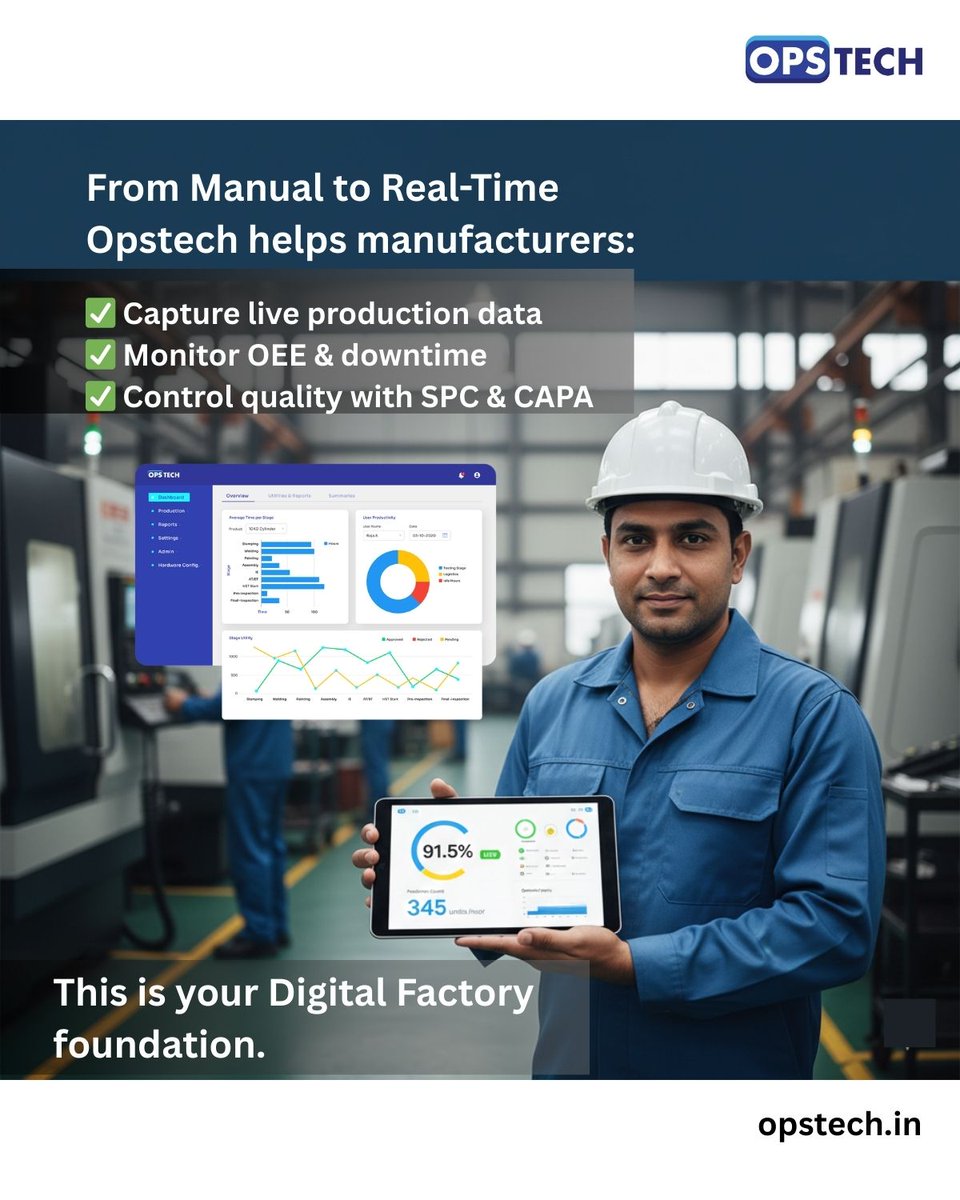 OpstechHQ's tweet photo. Raise your hand if your factory still runs on spreadsheets 🙋‍♂️

No judgment. But there's a better way.

📊Real-time data > manual reports. 
Every. Single. Time.

We'll help build digital foundation for your factory. 

Visit👉https://t.co/qYH1B0THU2

#DigitalManufacturing  #Opstech https://t.co/1uvc38tGdc