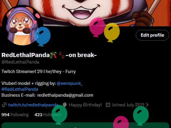 RedLethalPanda🎋🐾-on break- tweet media