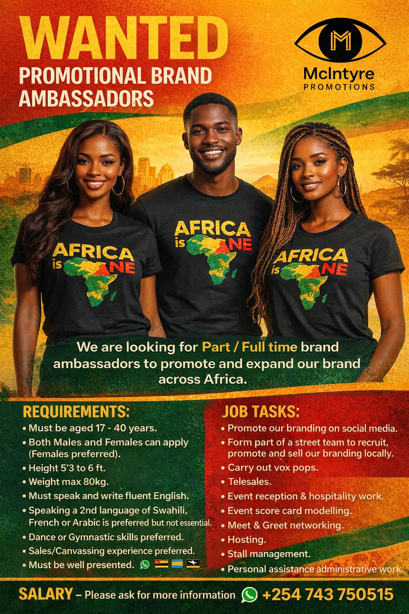 Massive intake all over Africa 
Base camp 254
#jobs #IkoKaziKE