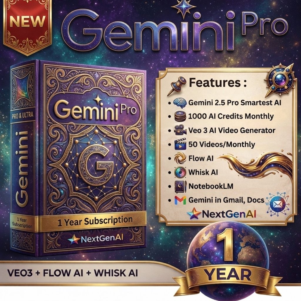 AlexRiad84837's tweet photo. 🚨 Gemini Pro 1 Year Giveaway 
The smartest AI setup you’ll use in 2026 🔥
✨ Gemini 2.5 Pro
💰 1000 AI Credits/Month
🎬 Veo 3 + Flow AI + Whisk
📚 NotebookLM + Gmail &amp; Doc
Create faster. Work smarter. Win bigger 
To Enter
1️⃣ Follow
2️⃣ Like &amp; RT
3️⃣ Comment GEMINI
⏳ 48 Hours Only https://t.co/b33OvQ4LEx
