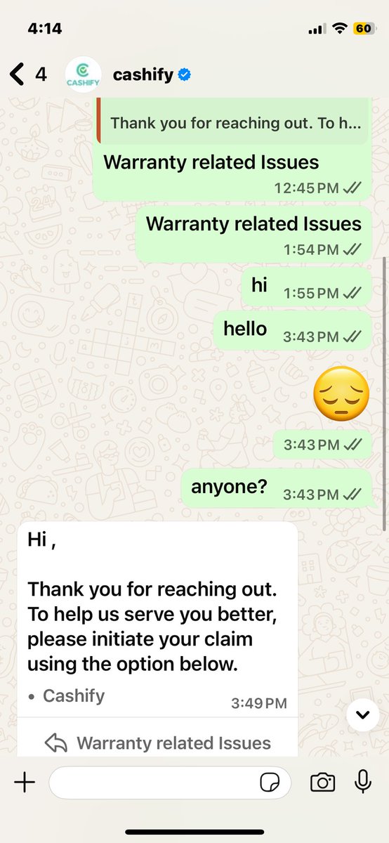 Mdara38's tweet photo. @Cashify_Support  yoo
do yu guys even reply?? https://t.co/HOqRD2BsVE
