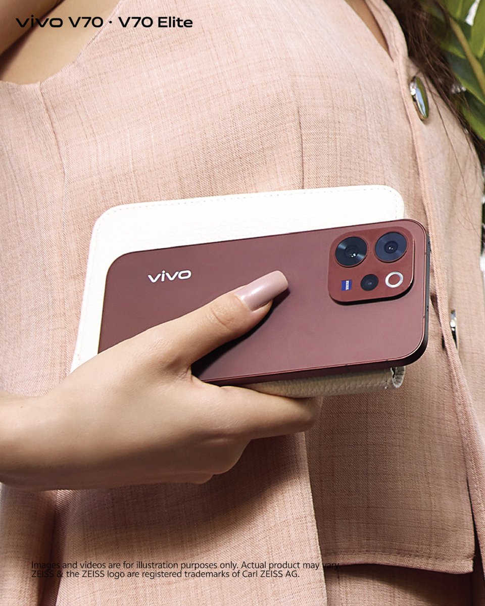 Vivo_India's tweet photo. The new vivo V70.V70 Elite - easy to hold, and even easier to love.

Buy now!

#vivoV70Series #ZEISSPortraitSoPro #MomentsOfJoy https://t.co/nlgcOXM8jp