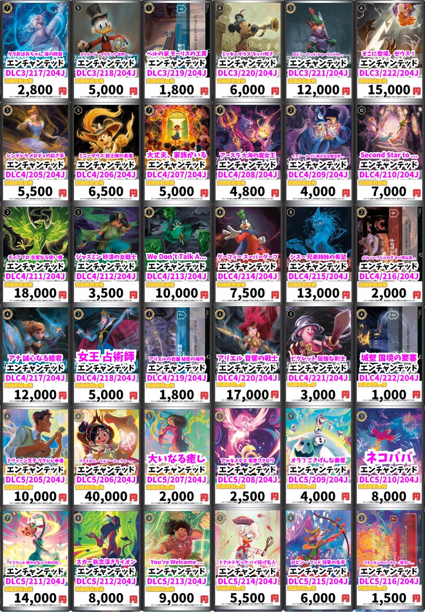 ディズニー・ロルカナ買取情報！ ハデス オリンポスの王 ｴﾝﾁｬﾝﾃｯﾄﾞ