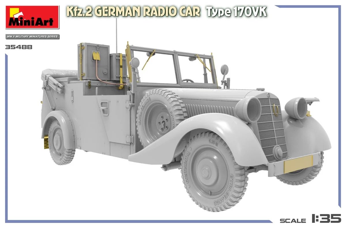 hobbysearch_mm's tweet photo. 【ミリタリープラモ予約】Mini Art(ミニアート)
1/35 Kfz.2 ドイツ軍無線車 170VK型
予約受付中です!→ https://t.co/6UpY8z1Rd8
第二次世界大戦初期に指揮・通信任務で使用された170VKベースの無線車を再現
大戦初期のジオラマに最適
#WWII #170V #軍用車両 https://t.co/19WwkFiOgT