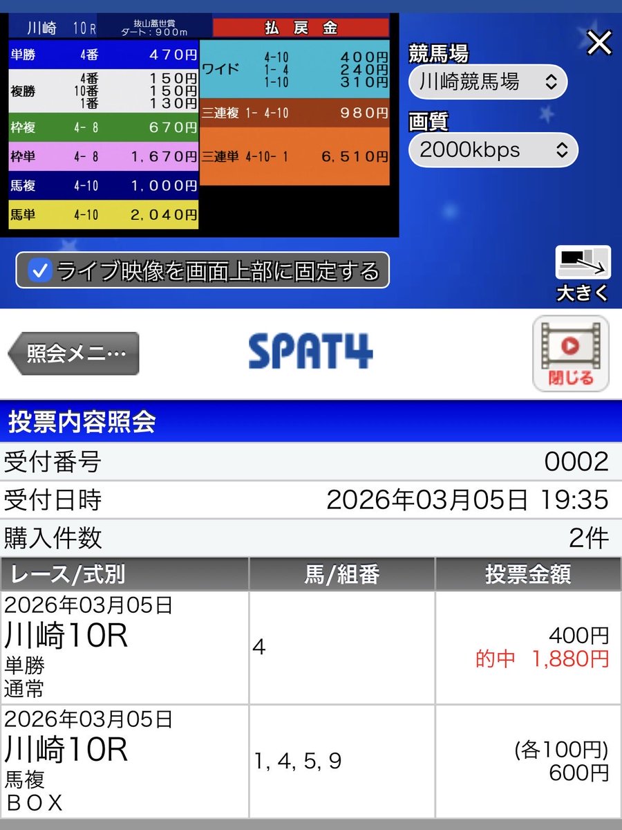 remcoco_71's tweet photo. @keibaryu007 やったー！競馬禁解除して1発目これは嬉しすぎます、、、ありがとうございます！ https://t.co/tAUqRgpywV