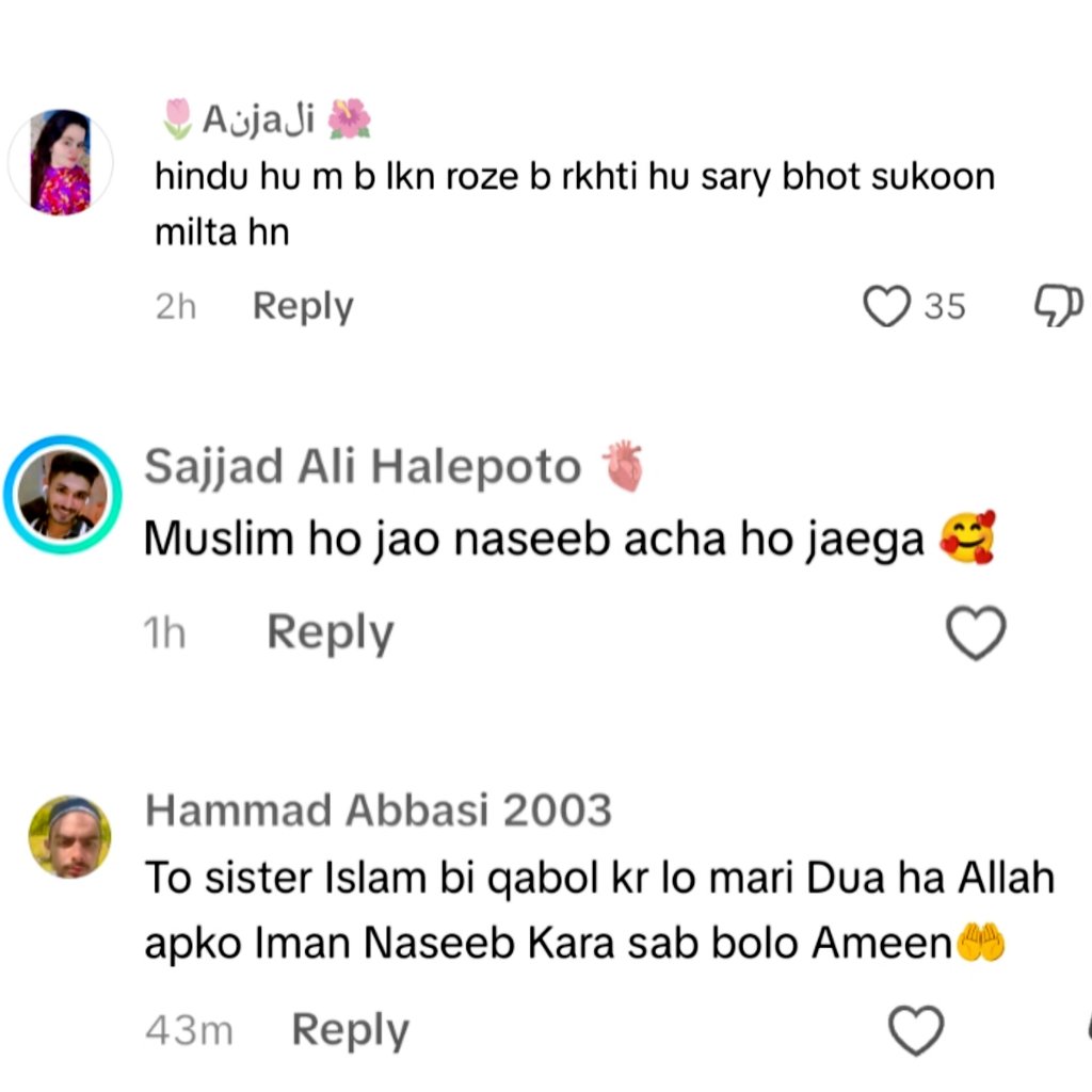 BeingHuman6767's tweet photo. My Hindu friend wrote in a comment on social media that I fast during Ramadan and it gives me peace. Then people commented below that you should become a Muslim and see what kind of mentality these people have in Pakistan.
#StopForcedConversion https://t.co/8rKyh5PNQR