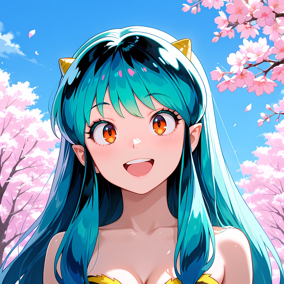 Katzir Ram : ラム・カツィール　怖い絵 寒さ緩みし日：桜 （追加カット） ラムちゃん応援！ #AIart #AI