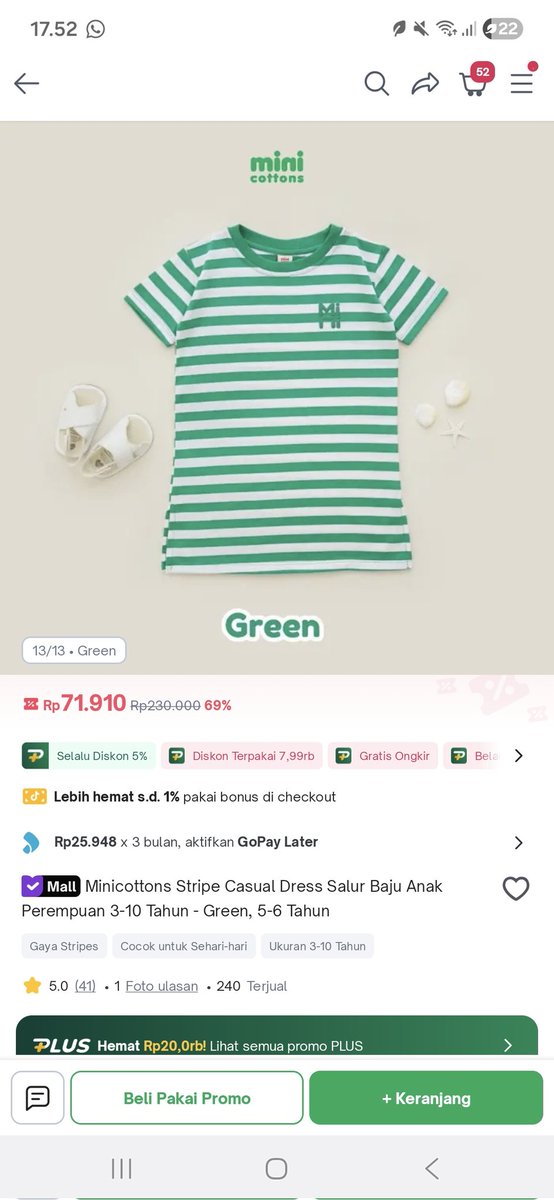 Osakadream4's tweet photo. @tokopedia Masih wishlist ini dr kemarin kakakminto mau checkout yg ijo ini 5-6thn biar sama kaya kakakminto ijoijokoyoroyoo  #33promoMegaAkbar https://t.co/fjpj3HPTLS