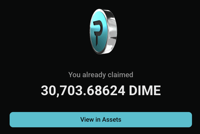 After a long wait, the paradex
 adventure has ended. The OTC pricing was around $0.2, but I'm expecting a different price. Something between $0.5-1$ would be satisfactory. $DIME claim.parodex.trade