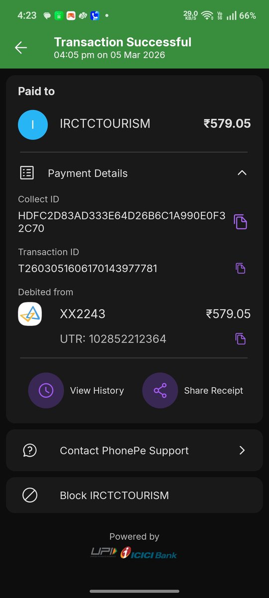 pudi_rajkumar's tweet photo. @RailwaySeva @IRCTCofficial 
Respected sir/madam

I have booked a ticket from visakhapatnam to vijayawada on 05/03 money deducted from my bank account but ticket not booked kindly do look in to this matter and make sure my money is refunded back in to my acount https://t.co/YYaPEBeSRA