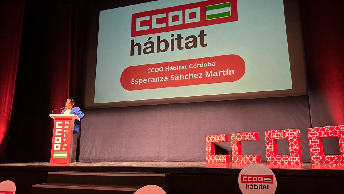 CCOOHabitat_AN's tweet photo. @CCOOHabitat_Al @CCOOHabitat_Hu 🗣️En su intervención, la secretaria general de @CCOOHabitat_Cor, Esperanza Sánchez, ha señalado que el relevo generacional en la afiliación es un reto y una oportunidad para el sindicato.

#EncuentroGranada #DerechosLaborales https://t.co/HJ6LM2244T