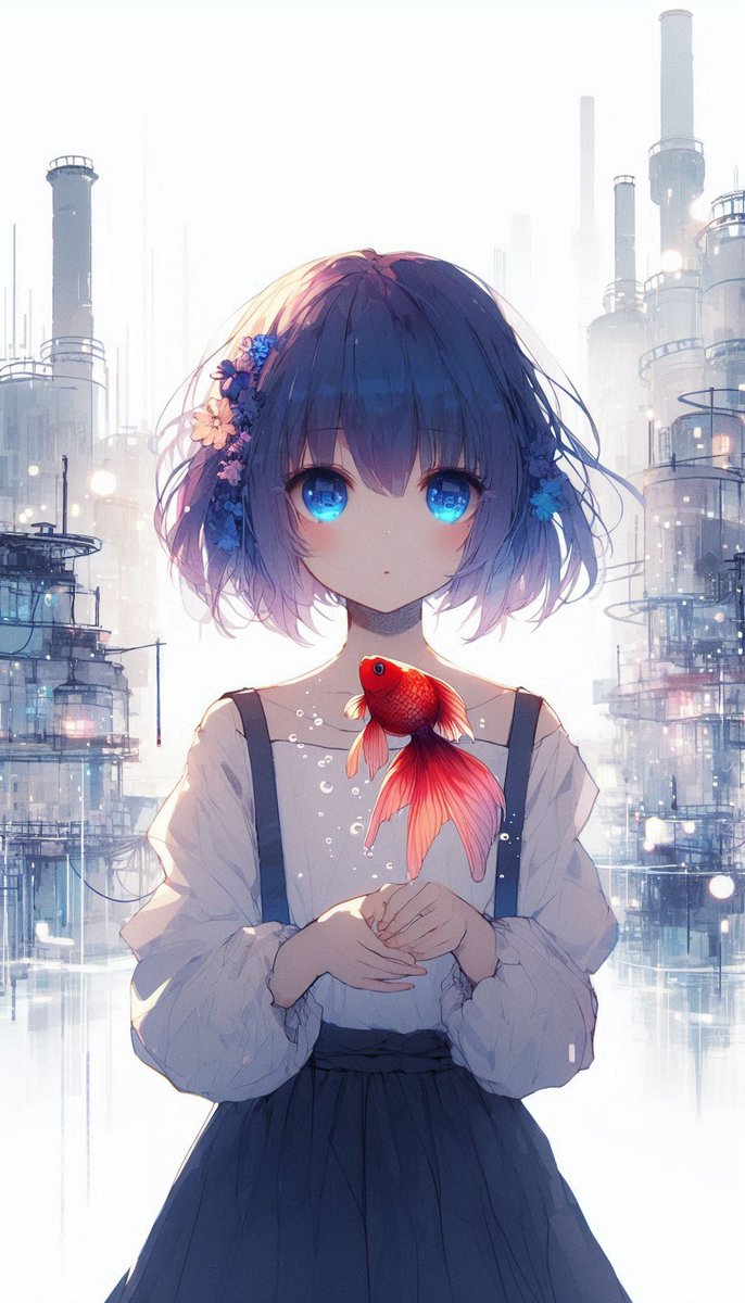 おやすみなさい。 #AIart #AIイラスト #金魚