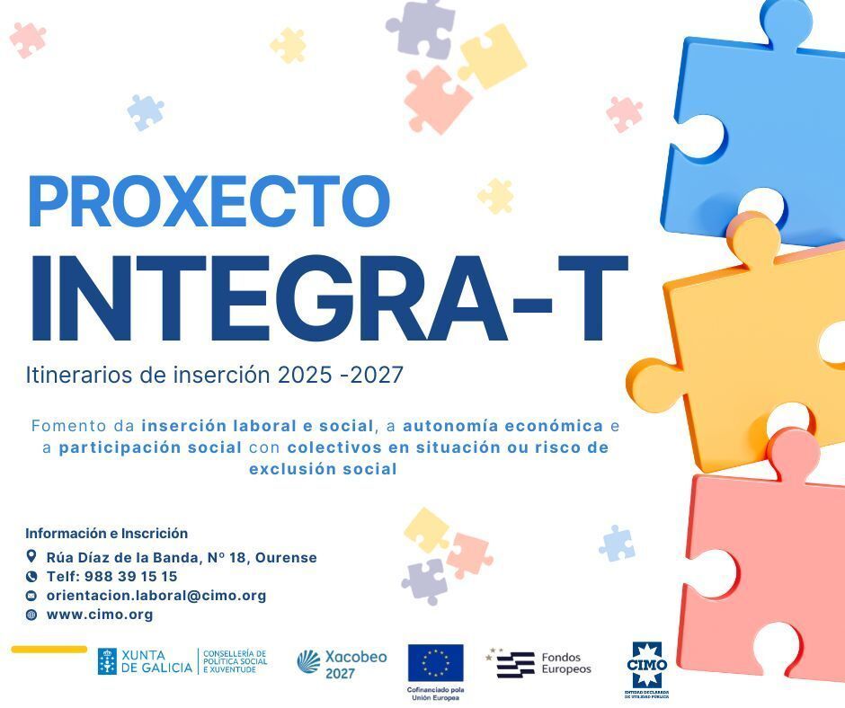 ✨ Queres mellorar as túas oportunidades de emprego e avanzar cara a unha vida máis autónoma? ✨

👥A quen vai dirixido?
A persoas en situación de exclusión social que queiran mellorar o seu futuro laboral.

Como me inscribo?
Escríbenos a orientacion.laboral@cimo.org 988.391.515