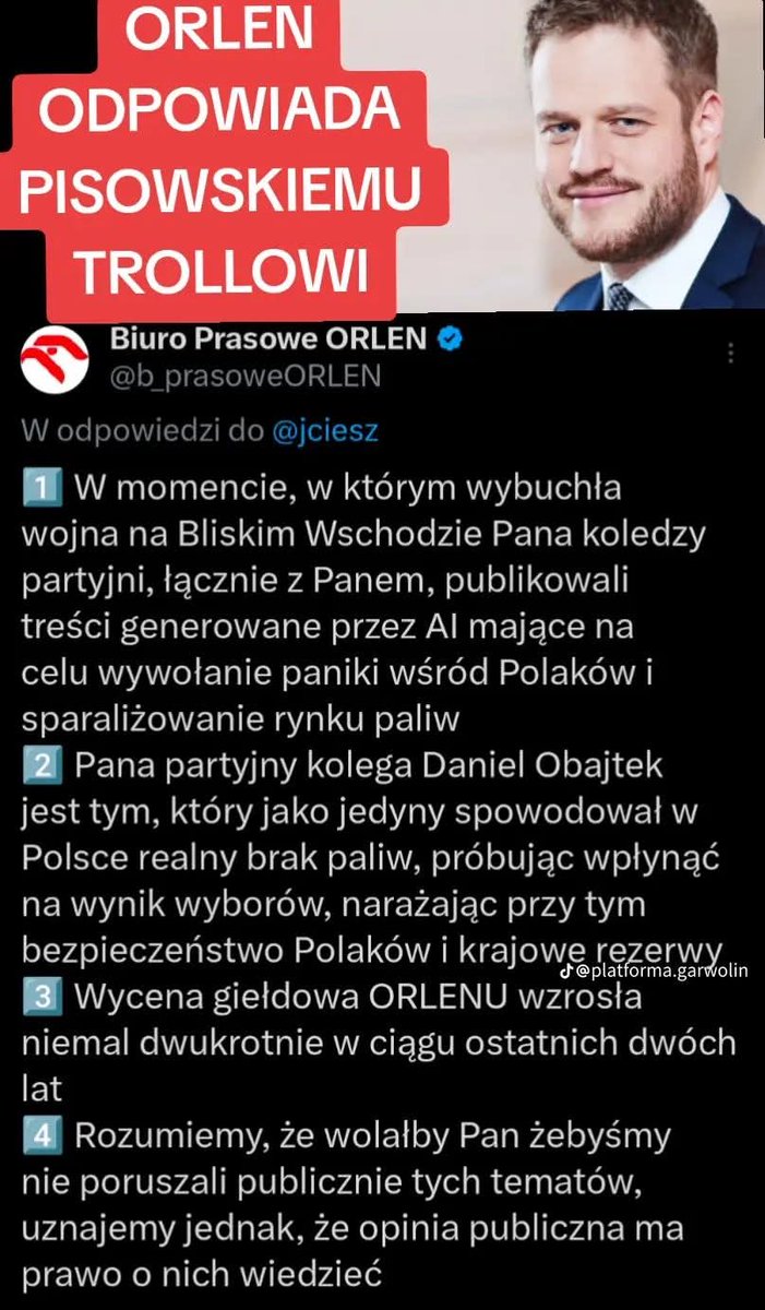 🔴 BRAWO BIURO PRASOWE ORLEN👇