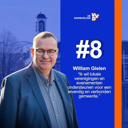 Dit is William Gielen, onze nummer 8! 
Hij woont in Voorthuizen. In het dagelijks leven is hij veiligheidskundige. Daarnaast is hij actief als secretaris van de oranje vereniging Voorthuizen. 

Lees meer over William en onze andere lokale toppers 👇

vvd-barneveld.nl/kandidaten/