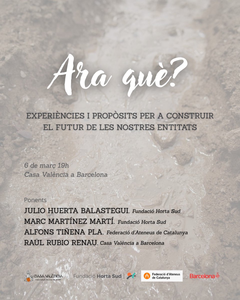 AteneusCat's tweet photo. Demà, a les 19h, a @casavalenciabcn!
🔗 Tota la informació: https://t.co/Kr2qnE972v
#SomAteneus #SomEssencials https://t.co/BrwhOiHyDP