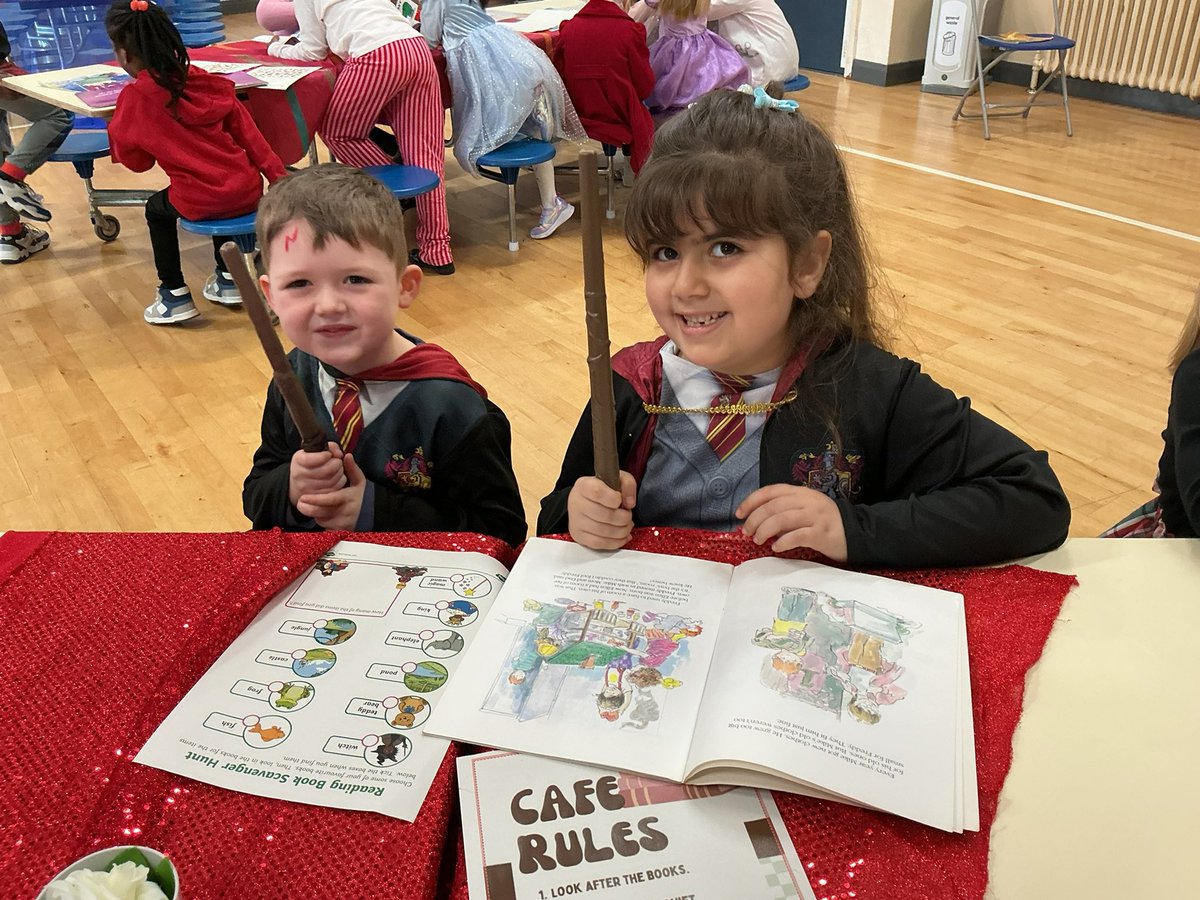 StMaryB17's tweet image. #Y1 enjoying St Mary’s very own reading cafe! 📚📖#WBD #WorldBookDay2026