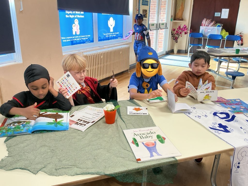 StMaryB17's tweet image. #Y1 enjoying St Mary’s very own reading cafe! 📚📖#WBD #WorldBookDay2026