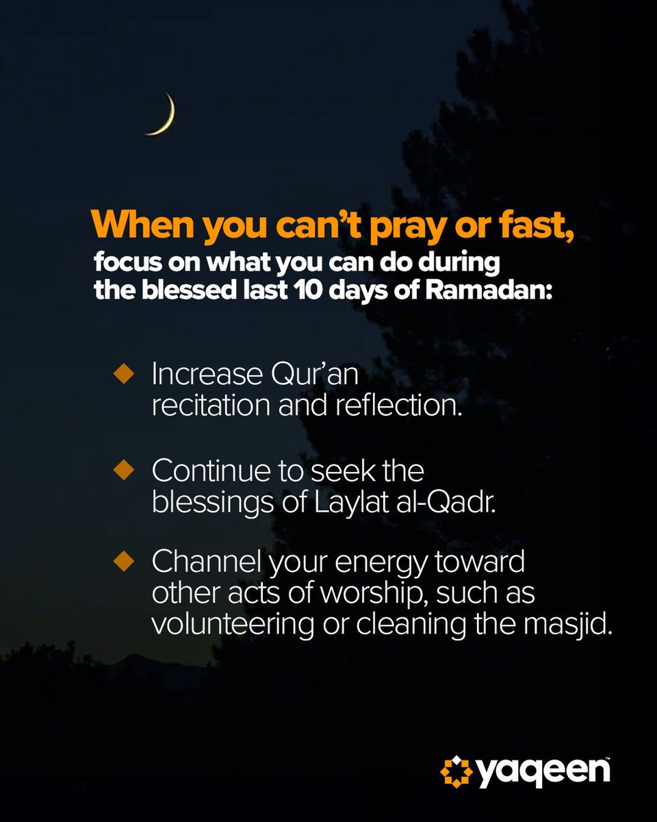 yaqeeninstitute's tweet photo. If you can’t pray during the last 10 nights of Ramadan you still have ways to worship…

Click through this post and read the blog to learn more: https://t.co/yUeoFv09YB https://t.co/laXeBEi41w