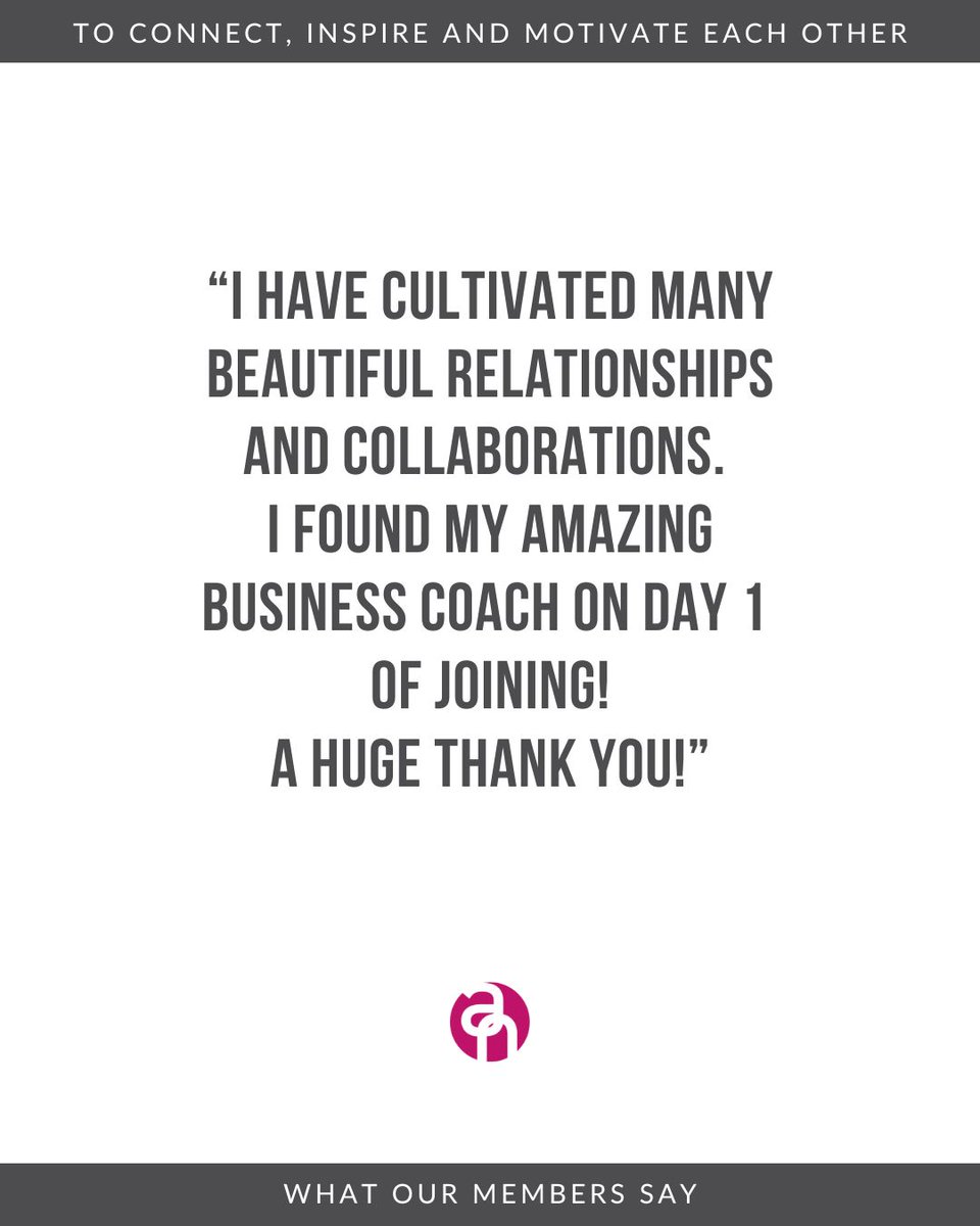 ✨ Member Love for Athena North London ✨

We love hearing how quickly members find the connections they need, whether that’s a business coach, collaborator, supporter, or lifelong friend.

Thank you for being part of our community and for sharing your journey with us 💜