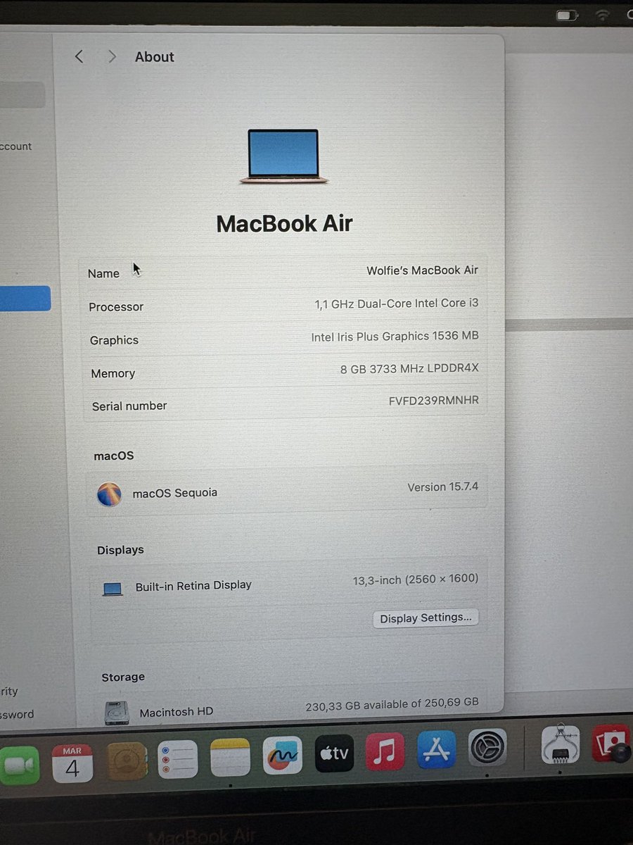 urfantazee's tweet photo. @txtdarionlshop Wts MacBook Air i3 2020
Fisik mulus
Minus: Touch ID mati, kamera buram, tidak ada box (hanya mac dan charger saja)
Free case

4.5 jt nego berapa ajadeh, cod bandung kota
#wts https://t.co/gmuNoGeUkH
