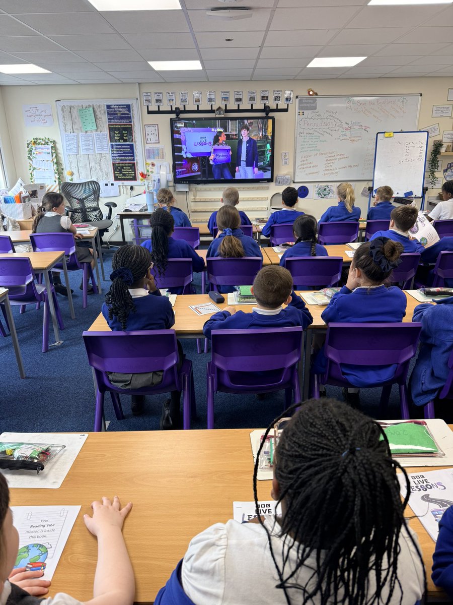 Y4_Stmarys's tweet photo. We are live with #BBClivelessons for a world book day special. https://t.co/SSzAYYbpvz