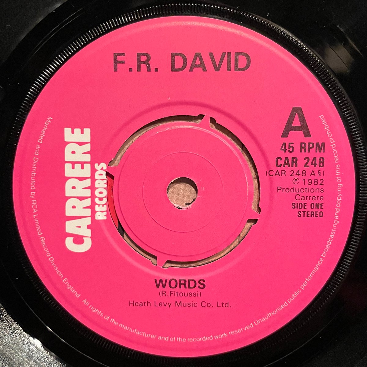 MILEHIGHCLUB202's tweet photo. ほな7いこか
F.R DAVID / Words [’82 Carrere --- CAR 248]
#frdavid #words #listeningbar #vinylbar #musicbar #レコードバー #mhc05032026
https://t.co/8pD8aoJwHH https://t.co/hMdrNW1dgD