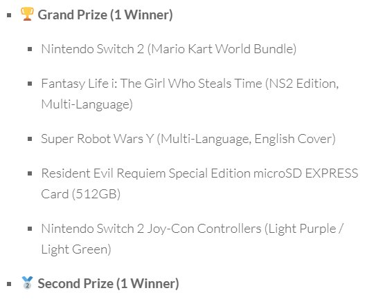 PhysicReleases's tweet image. The Ultimate Grand Prize: Spring Sale Raffle Draw!
Place an order between March 5–23 at Playasia. Earn Tickets: Every eligible Spring Sale promo item in your order earns you one raffle ticket.

Spring Sale: play-asia.com/clearance/00/7…

#NintendoSwitch #PlayStation4 #PlayStation5