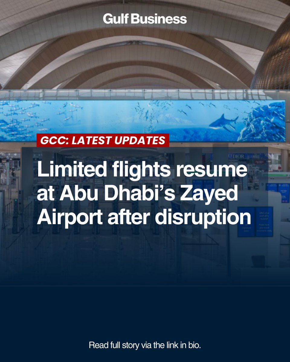 GulfBusiness's tweet image. The quick resumption underscores the efficiency and resilience of Abu Dhabi’s aviation and emergency management systems

Latest developments: gulfbusiness.com/updates-latest…

#AbuDhabiAirport #FlightUpdates #AUH #AviationNews #TravelResilience #AirportOperations  #GCCNews