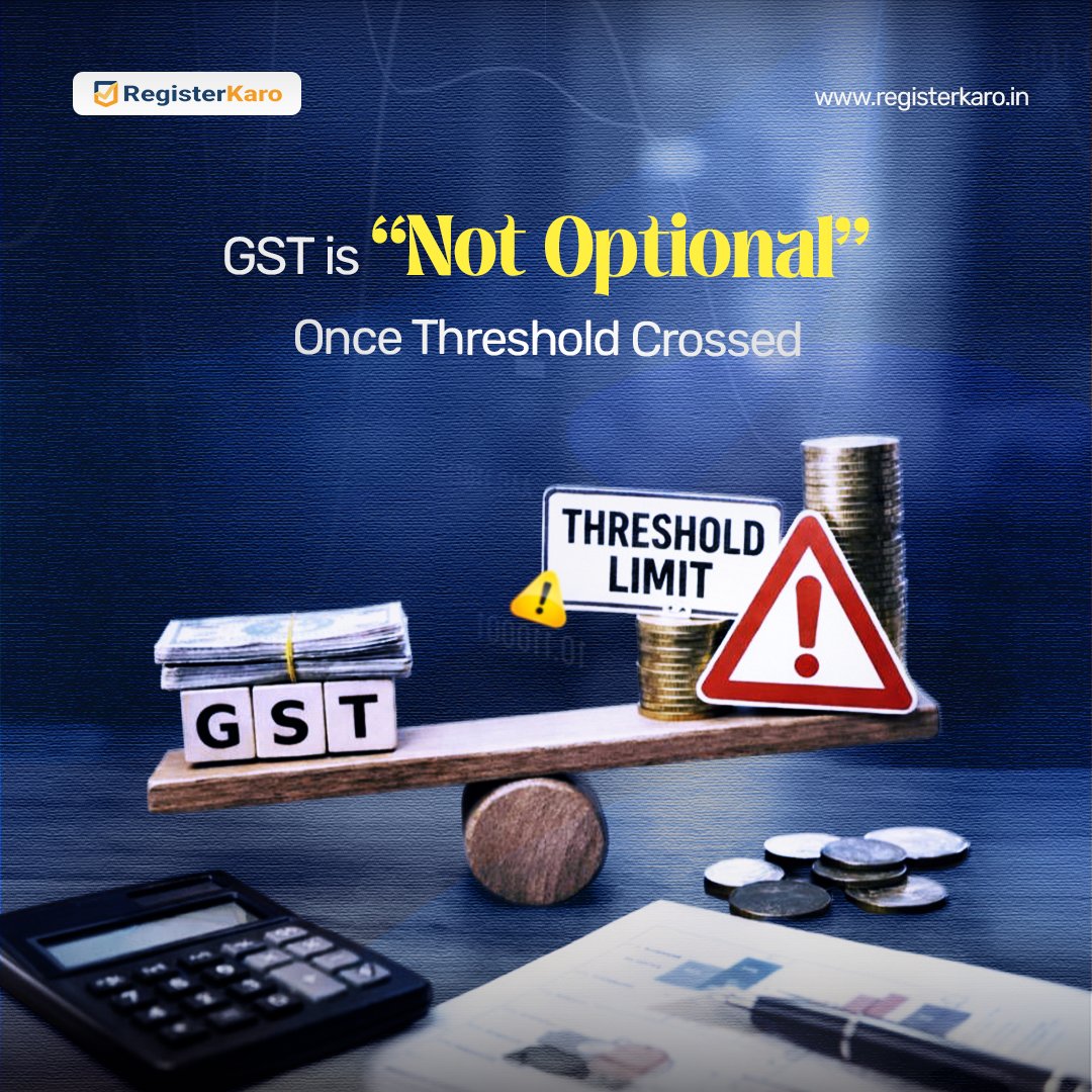 GST registration is mandatory when your turnover crosses the threshold or when you do interstate supplies.✅

Non registration leads to blocked input credits, penalties and blocked marketplaces.❌

If you have B2B customers or online sales, register early and maintain accurate