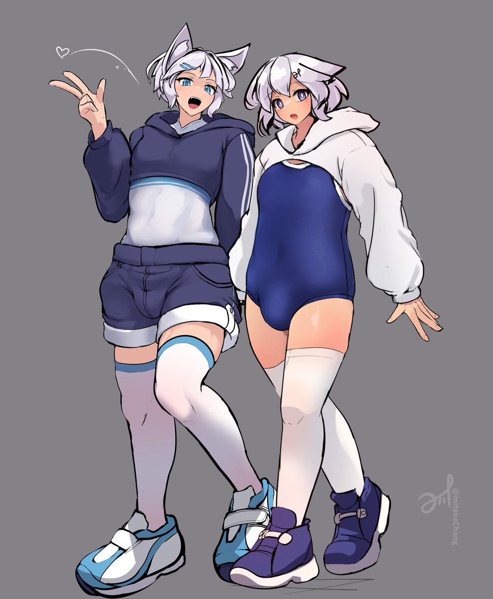 資料用の同スケールうちのこ絵を描けたので並べて体つきの違いをぶんどどして遊べてほくほく

これはオス2人 