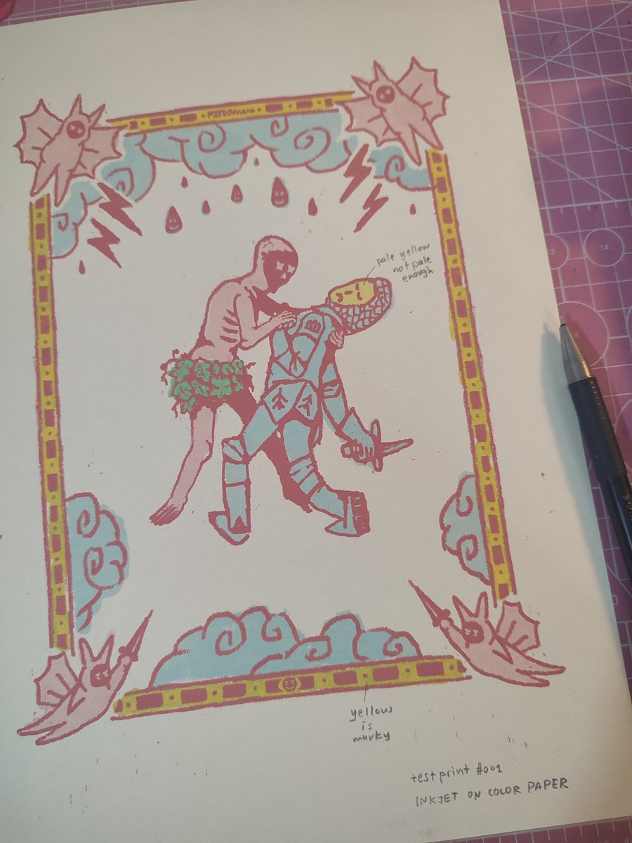 pinxysphynxy's tweet photo. Test print on color paper
#pinxy #ayoke #illustration https://t.co/GPWhLGW6IH