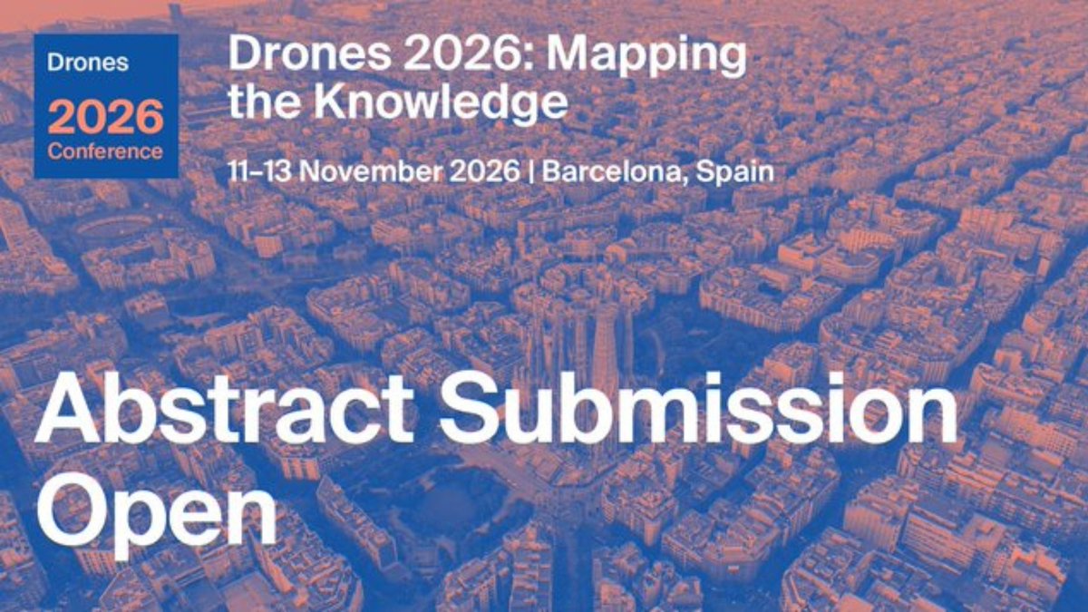 MDPIOpenAccess's tweet photo. 📢 Call for Abstracts – Drones2026 

We are  excited to invite you to submit your abstracts for Drones 2026 – Mapping the   Knowledge, taking place in Barcelona, Spain, on 11–13 November 2026!

Abstract Submission Deadline: 14 July  2026