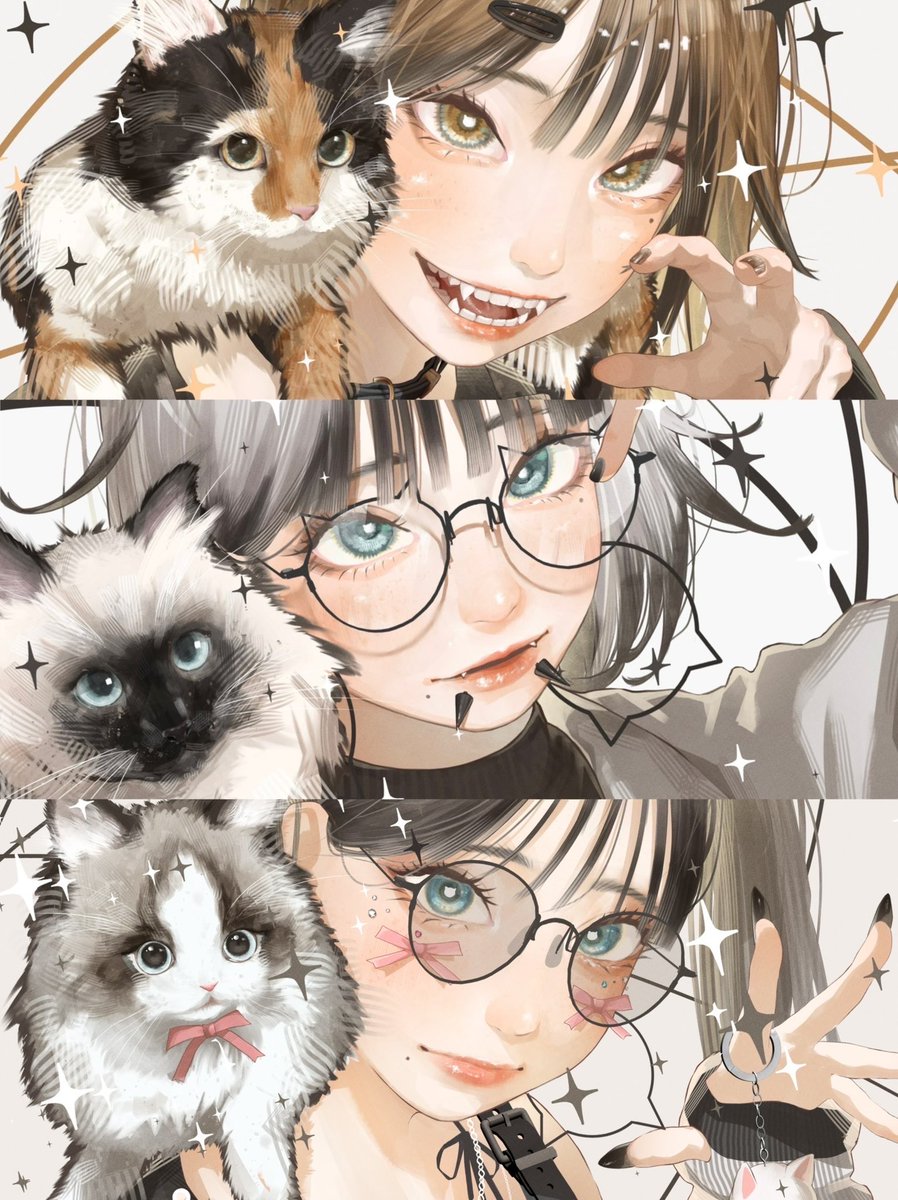#私はこういう絵を描いています
CAT&amp;GIRL🐈🐾✨️