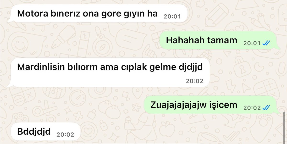 Sadece yaşayanların anlayacağı bir diyalog hahahaha