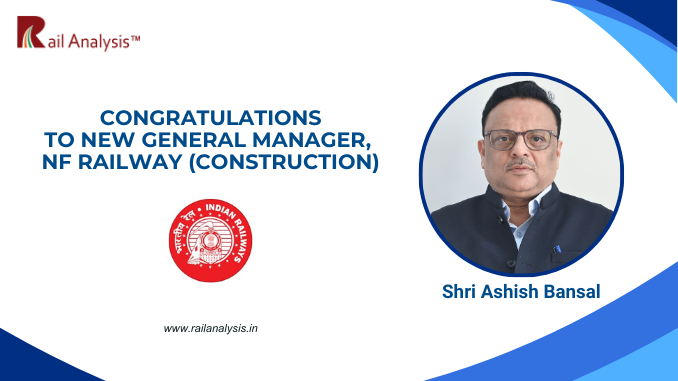 RailAnalysis's tweet image. Shri Ashish Bansal assumes charge as General Manager of NF Railway (Construction)

Read more: railanalysis.in/appointment/sh…

#Appointment #IndianRailways #Leadership #NFRailwayConstruction #Infrastructure #RailAnalysis