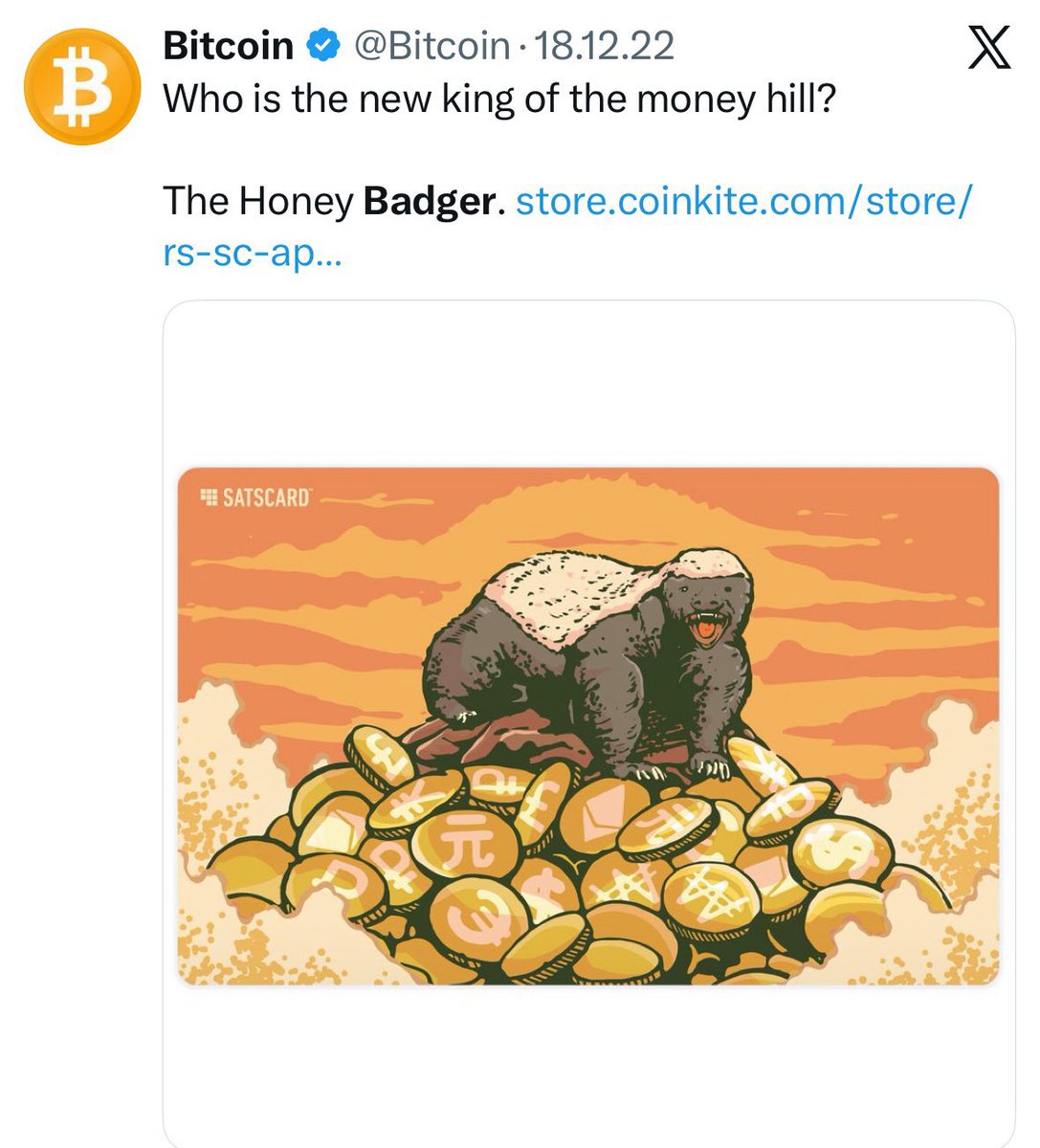 Samumeleu's tweet photo. @Tekeee D1f5aWrNjBWQ5vAom2dTSeWqrWrTaJuGkQemfYVxpump

BUY AND FORGET THIS

THE FIRST REAL MASCOTTE OF BITCOIN IS LIVE. https://t.co/vZYXhp8pPA