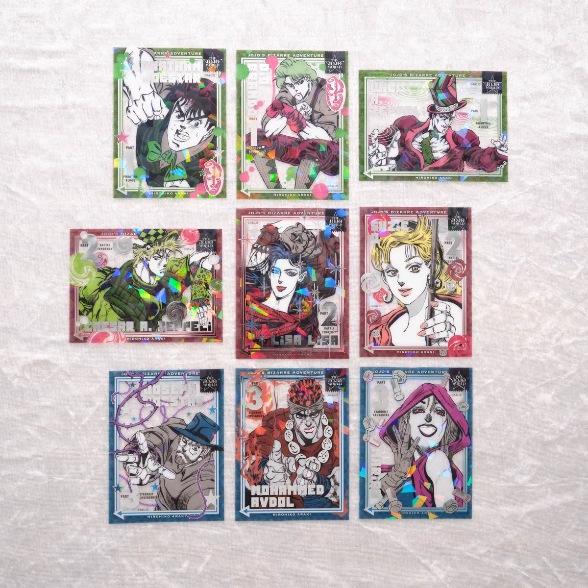 ジョジョの奇妙な冒険 フィギュア、クリアポスター、ステッカー、マグネット 公式】THE☆JOJO WORLD(ザ ジョジョワールド)／『ジョジョの奇妙な冒険