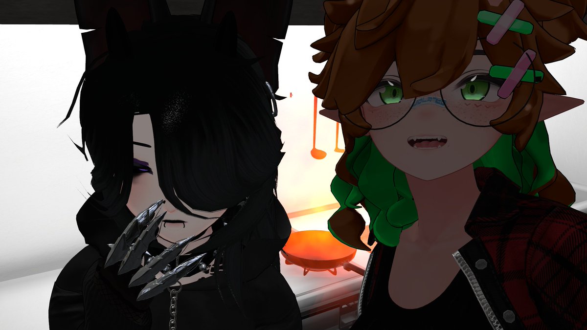 gusbus4539's tweet photo. I'm a great cook..... OH NO 😱@HollowMist 
#VRChat #VRChatPhotos #VRChatPhotography #Uruki3D https://t.co/dzYQGk72gw