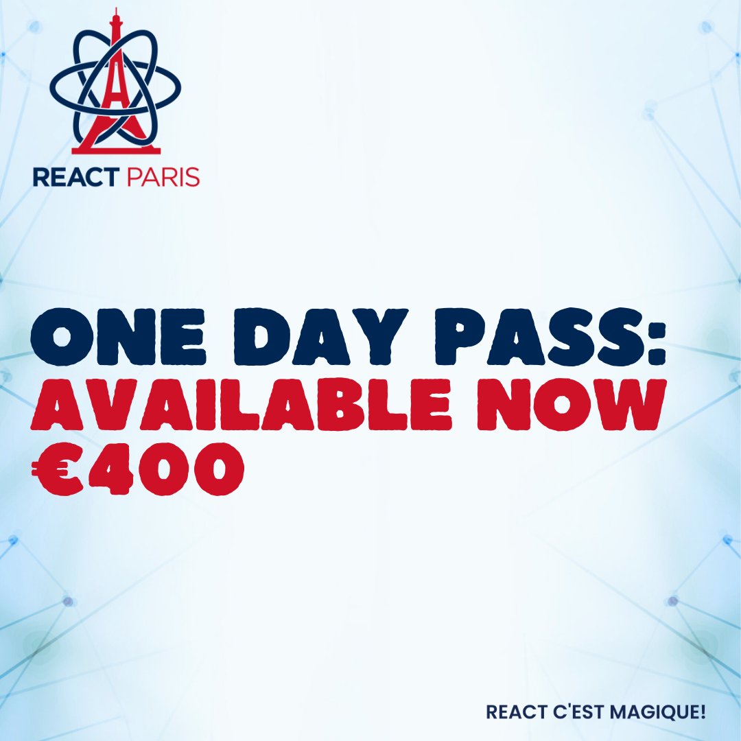 React Paris Conf' -by- BeJS tweet media