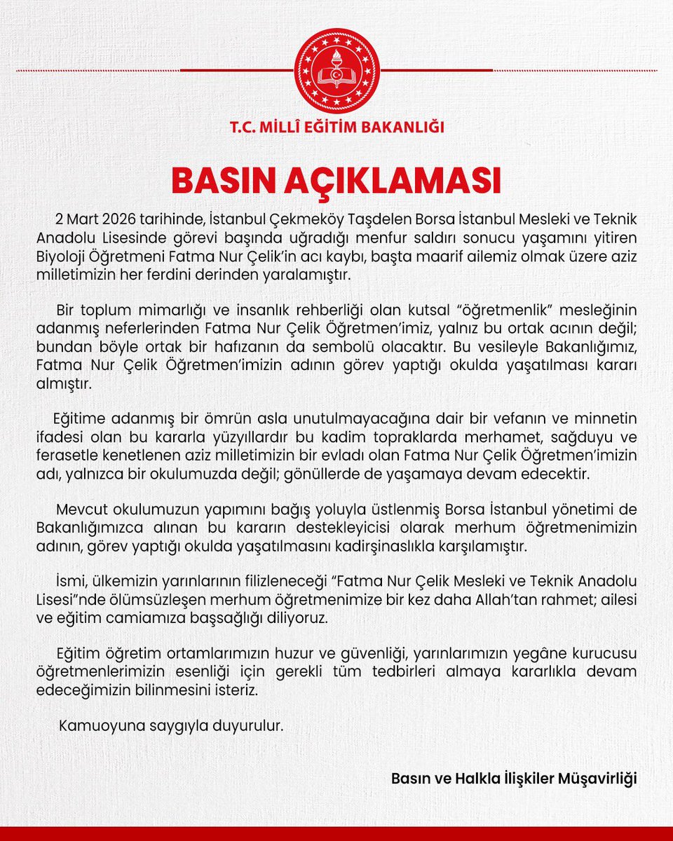 Millî Eğitim Bakanlığı tweet media